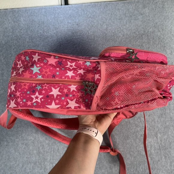 American Girl Backpack Pink Teal Purple Stars Geometric Back to School - Picture 10 of 12